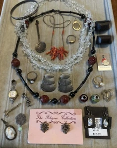 Vintage Estate Junk Drawer Lot Jewelry Unresearched AS IS - Picture 1 of 11