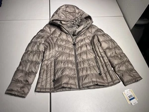 MICHAEL KORS Jacket Women's XL Quilted Down Packable Hooded Puffer Coat Nylon - Picture 1 of 11