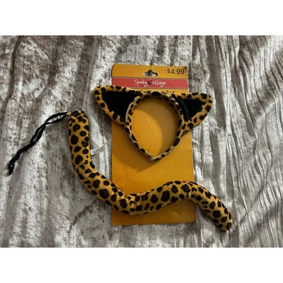 Juego de accesorios de leopardo Spooky Village diadema y disfraz de cola Foto 1 de 4