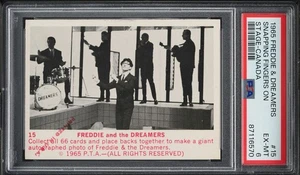 1965 Donruss Freddie & The Dreamers Snapping Fingers On Stage CANADA #15 PSA 6 - Picture 1 of 2