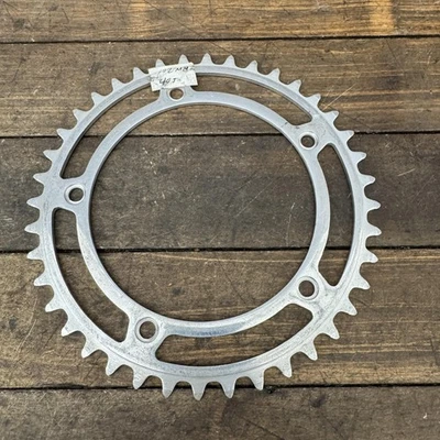 Plato de aleación de 5 pernos vintage Stronglight 122 mm BCD 40T plateado Foto 1 de 4