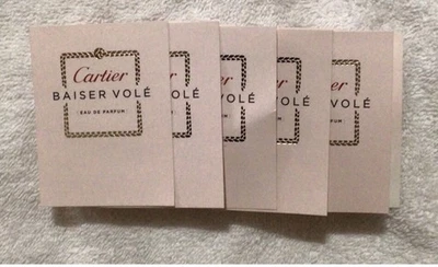 Lote de (5) muestras de viales Cartier Baiser Volè Eau De Parfum muestra.05 fl. oz. Foto 1 de 2