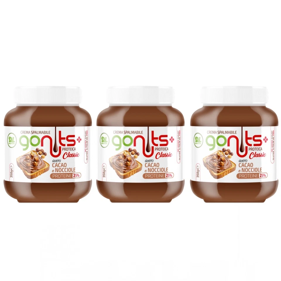 Anderson Go Nuts 3x 350 gr Cioccolata Proteica Spalmabile come Nutella GONUTS - Immagine 1 di 1