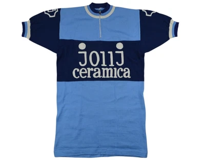Vintage Jollj Ceramica Cycling Wool Jersey Made in Italy Size 4 - Image 1 of 4