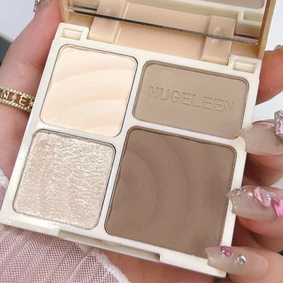 Makeup Palette Silhouette Puderschimmer Bronzer Highlighter Gesichtsschatten - Bild 1 von 4