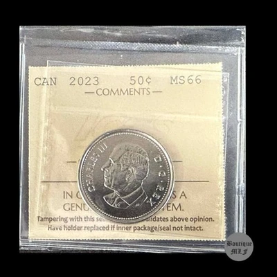 2023  Canada 50 Cents , Charles III Certified ICCS MS-66 - Image 1 of 2