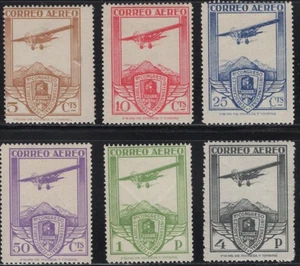 WC1_34449 SPAIN. 1930 RAILWAY CONGRESS air mail set. Sc.C1-C17. MH-MLH - Picture 1 of 1
