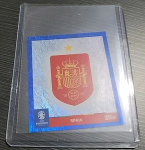 Topps EURO 2024 Sticker - Blue Parallel Badge - Spain - ESP 1 - Picture 1 of 3