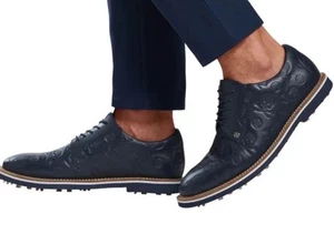 G/Fore G4 GFORE Debossed Skull Gallivanter Golfschuhe US 10,5 dunkelblau NEUWERTIG - Bild 1 von 9