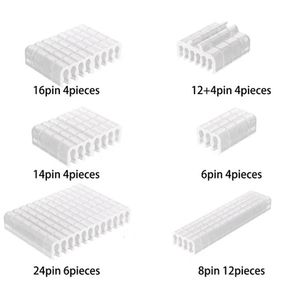 34pcs Assorted Wire Combs PC Cord Guide Manager For 1.8-2.5mm Sleeved Cord - Image 1 of 4