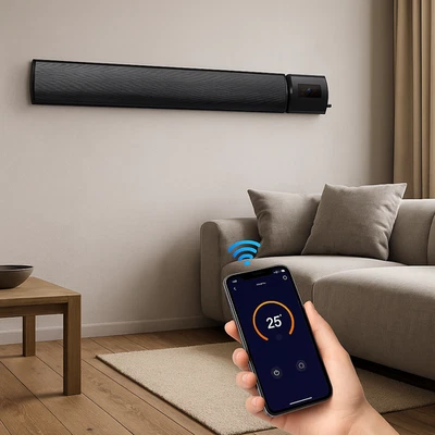 Infrared Heater Radiator Wall Mounted Smart Heating Panel Technology IP44 2.4KW - Image 1 of 4