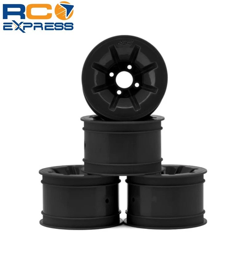 JConcepts RC10 Pioneer 2.2 Rear Wheels W/Adapters (Black) (4) JCO3464B - Image 1 of 1