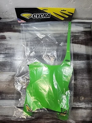Cycra Front Number Plate Green Kawasaki KX250F KX250FX KX 450 F FX 1CYC-0701-72 - Image 1 of 4