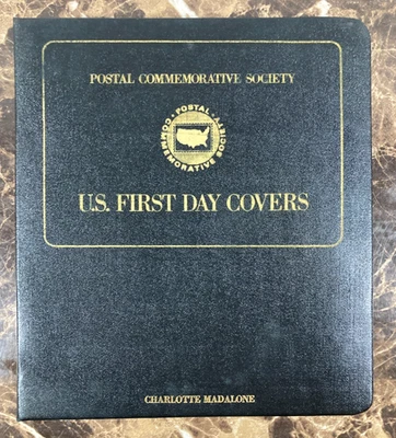 Libro encuadernador FDC 1975-77 portadas primer día de la Sociedad Conmemorativa Postal 29 EE. UU. Foto 1 de 4