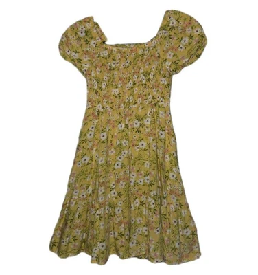 Vestido The Children's Place Floral con Volantes Niñas 10/12 Mommy & Me Amarillo Calado Foto 1 de 4