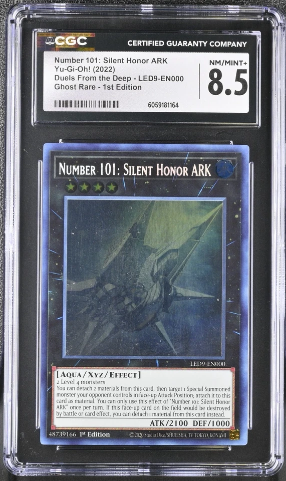 Number 101: Silent Honor ARK LED9-EN000 1st Edition CGC 8.5  Ghost Graded Slab - Image 1 of 1