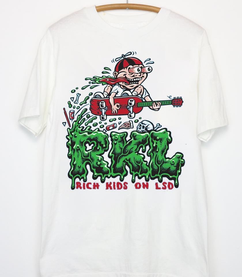 90年代　RICH KIDS ON LSD (RKL) Tシャツ ツアーTシャツ RKL Shirt, Vintage Rare Concert Tour T-shirt, Black Tee
