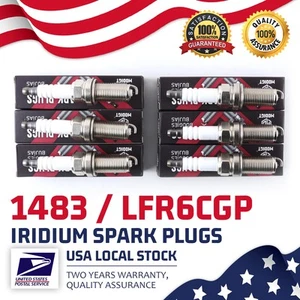 6x LFR6CGP 1483 Iridium Spark Plugs For Lexus LX570 GX460 ES350 RX350 RX450h US - Picture 1 of 18