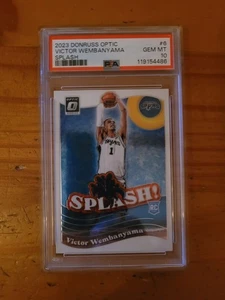 2023-24 Donruss Optic Splash #6 Victor Wembanyama Rookie Card PSA 10 Gem Mint - Picture 1 of 1