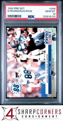 Juego profesional 1992 #348 Michael Irvin Hof Pop 6 PSA 10 Foto 1 de 3