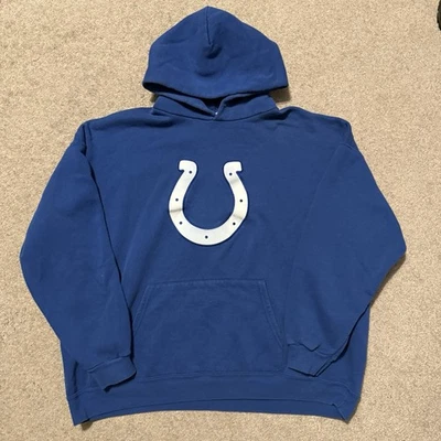 复古印第安纳波利斯小马队连帽衫运动衫男式 XXL NFL Y2K — 第 1/4 张图片