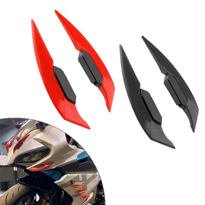 Alerón aerodinámico universal para motocicleta 2 piezas ala adhesiva lateral ala Foto 1 de 4