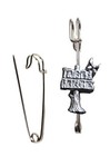 FT265 Fairies Welcome Sign 1.9x2.4cm Pewter Scarf Kilt Pin Pewter 3" 7.5 cm