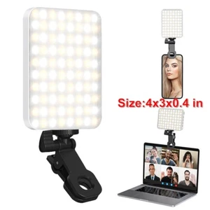 240LM Selfie LED Light Phone Light with Clip Rechargeable 3 Light Modes 10-Level - Picture 1 of 15