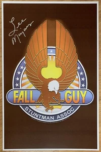 Lee Majors Signed The Fall Guy 11x17 Movie Poster Cert HOLOGRAM - Picture 1 of 2