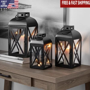 Metall Windlicht Teelichter Stumpenkerzen Deko Beleuchtung Innen Außen Neu - Bild 1 von 7