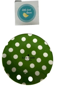 Placa One Kate Spade New York Say The Word Tidbit 6 pulgadas puntos verdes nueva con etiqueta - Imagen 1 de 5