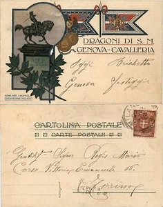 Dragoni di Sua Maestà, cavalleria Genova, viaggiata - Picture 1 of 1