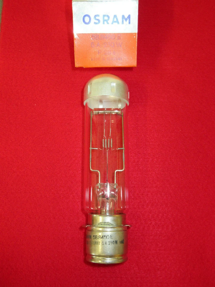 PROJEKTORLAMPE 50V 250W 5A P28s Osram 58.8450E NEU OVP Lampe Projektor 588450E - Bild 1 von 1