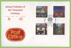 G.B. 1997 Post Offices Set u/a Stuart First Day Cover, Bath - Bild 1 von 1