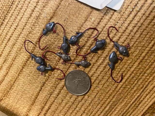 1/16oz #2 MINNOW HEAD PLANTILLA DE PLOMO HOZ ROJA - BRONCE 10 ct Foto 1 de 1