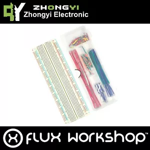 Zhong Yi 830pt 2,54 mm blanco sin soldadura tablero de pan y puente taller de flujo - Imagen 1 de 8