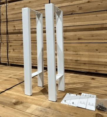 Juego de 2 patas de mesa de sofá de metal 29" x 9" NUEVAS en caja con recubrimiento en polvo Foto 1 de 4