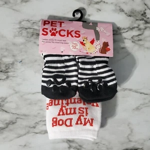 Valentines Pet Socks for Paws & Women's Matching Pair Match for Dogs or Cats - Picture 1 of 5