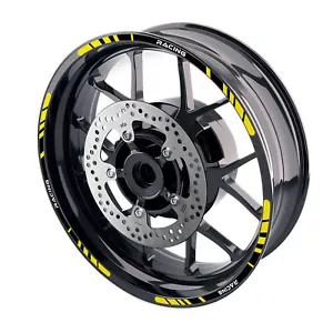 P02B For Honda VTR1000 Superhawk 97-05 Yellow Wheel Decals Stickers 04 03 02 01 - Picture 1 of 7