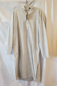 Leisure Wear By Galaxy Men's Light Gray Kurta Size Large 100cm - Picture 1 of 5