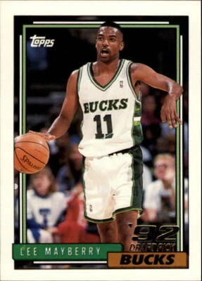 1992-93 Topps #390 Lee Mayberry RC - NM - Image 1 of 2