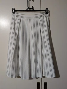 Womens PORTMANS White & Black Striped Skirt - Size 12 (04) - Picture 1 of 3