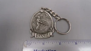 Vintage '91 Great American Products Sand Trap Golf Course Golfer Pewter Keychain - Picture 1 of 3