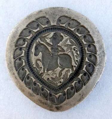 Antique Bronze Hand Carved Hindu God Horse Ride Pendant Making Jewelry Die Mold - Image 1 of 4