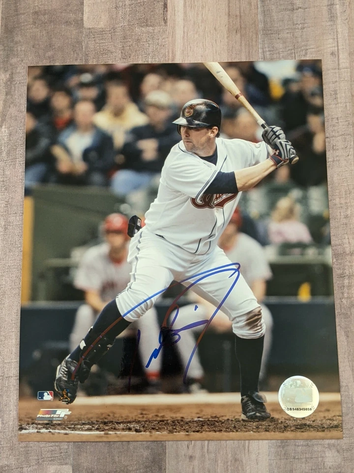 Arquivo fotográfico assinado por Trot Nixon 8x10 certificado de autenticidade Cleveland Indians Boston Red Sox WS Mets - Imagem 1 de 1