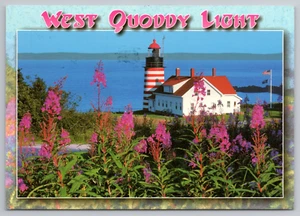 Postal West Quoddy Head Lighthouse Maine Bay of Fundy East Most Point en EE. UU. - Imagen 1 de 2