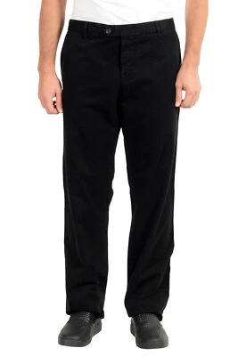 Pantalones informales Gianfranco Ferre GF para hombre negros frente plano EE. UU. 38 IT 52 Foto 1 de 4