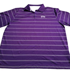 Polo de golf Antigua TCU para hombre XXL Texas Christian University púrpura NCAA - Imagen 1 de 6