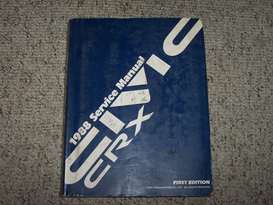 Honda Civic CRX 1988 manual de reparación de servicio de taller de fábrica HF Si 1,5 L I4 Foto 1 de 1