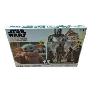 Star Wars The Mandalorian Disney 3D Lenticular Puzzles Set of 2 Each 500 Pieces - Picture 1 of 9